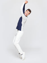 Load image into Gallery viewer, Navy and Grey Stripe