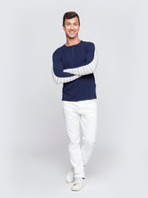 Load image into Gallery viewer, Navy and Grey Stripe