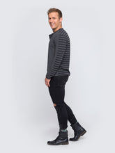 Load image into Gallery viewer, Charcoal and Black Stripe