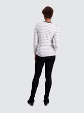 Load image into Gallery viewer, Plum and Grey Stripe

