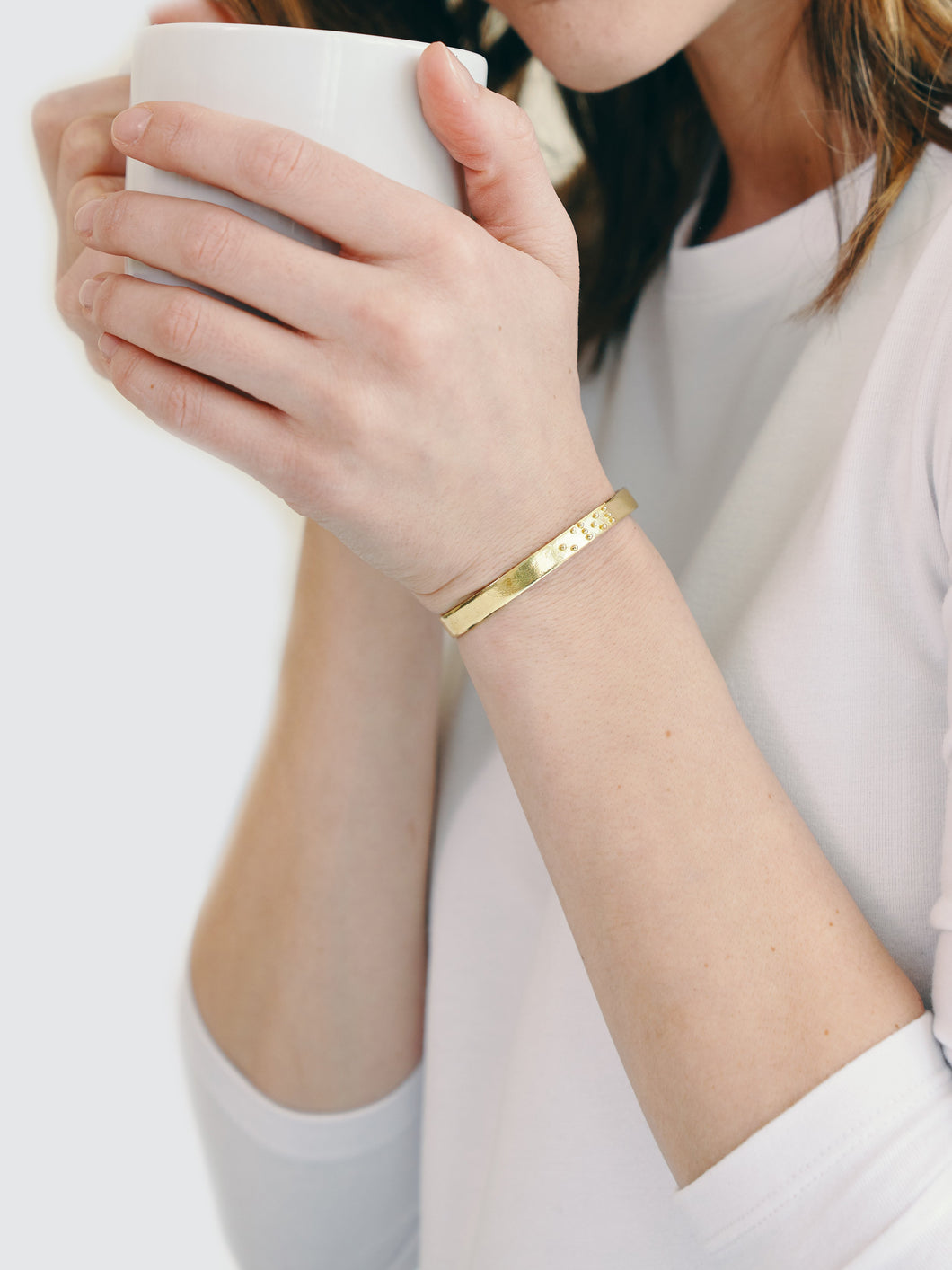 Love is Blind Gold Plated Bangle Bracelet